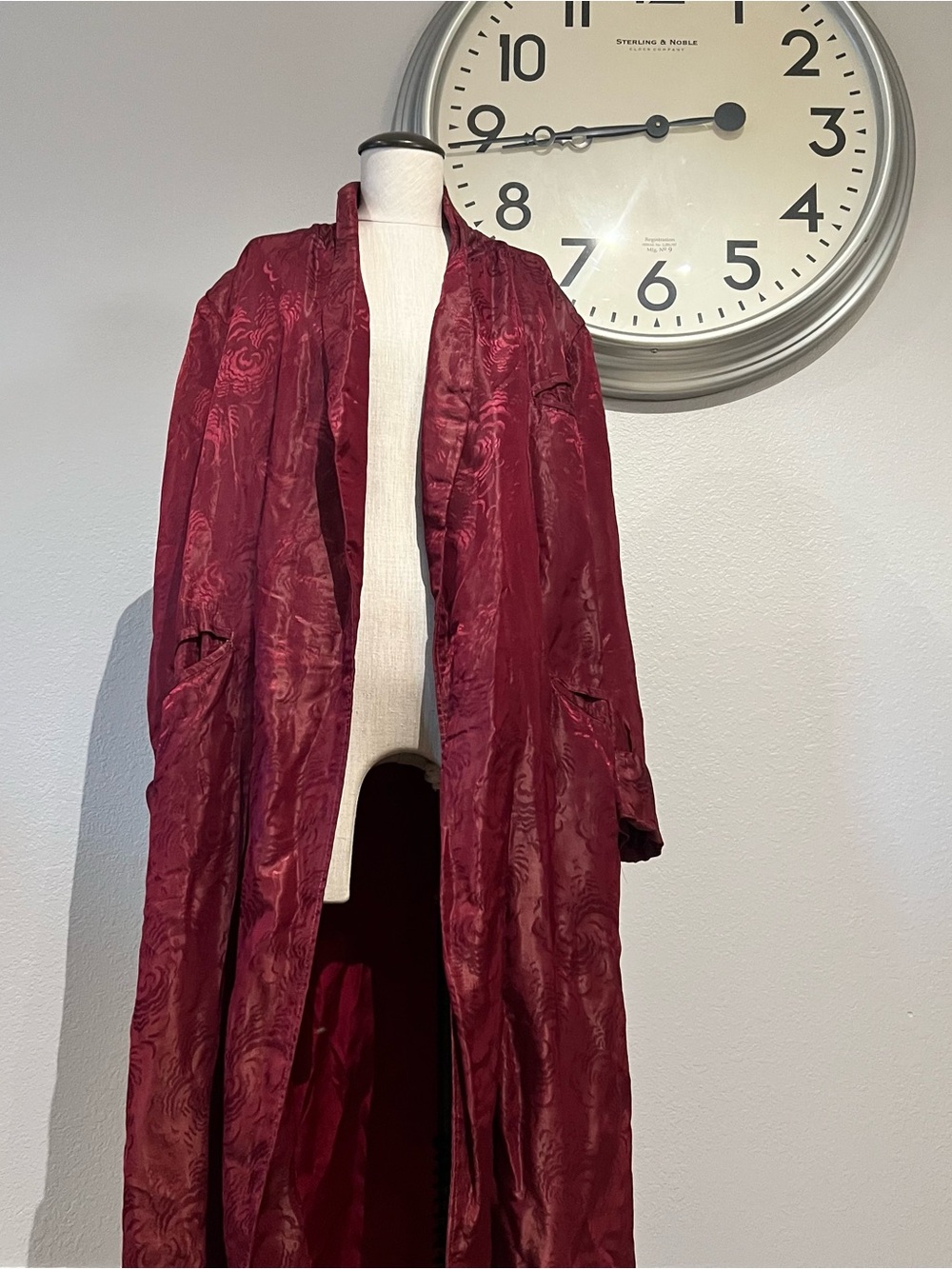 Vintage Burgundy Long Robe